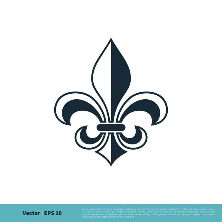 Vecteur fleur de lis icône héraldique modèle de logo vectoriel illustration design vecteur eps 10