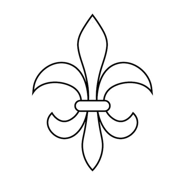 Vecteur fleur de lis icône illustration vectorielle création de logo