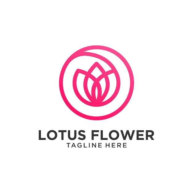 Vecteur fleur de lotus logo