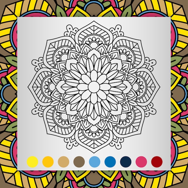 Fleur De Mandala Pour Adultes Relaxant Livre De Coloriage.