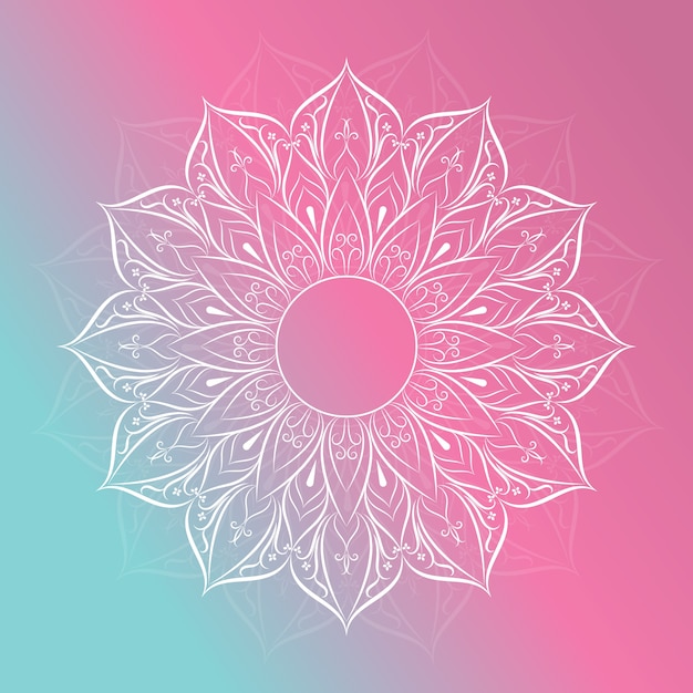 Fleur Mandala Vintage élément décoratif