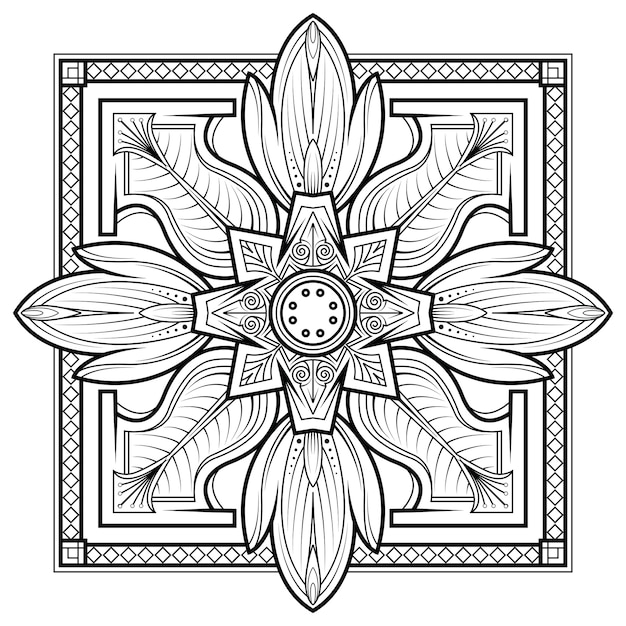 Fleur Mandala Vintage éléments Décoratifs