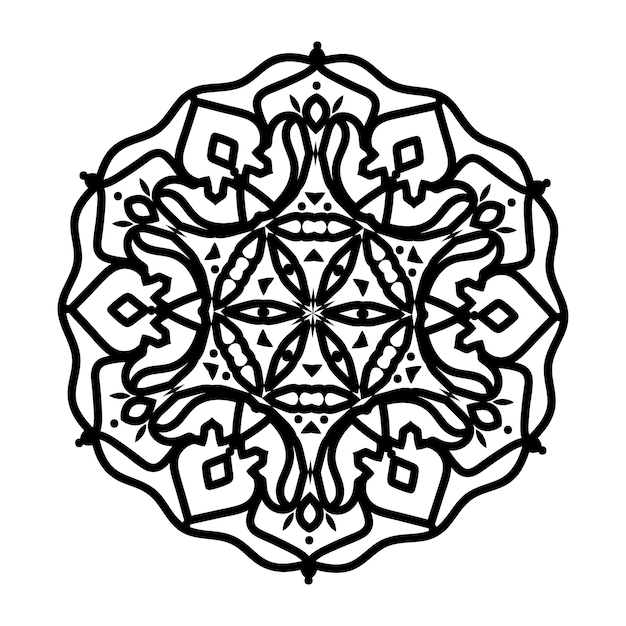 Vecteur fleur mandala vintage motif décoratif illustration vectorielle coloriage livre intérieur kdp