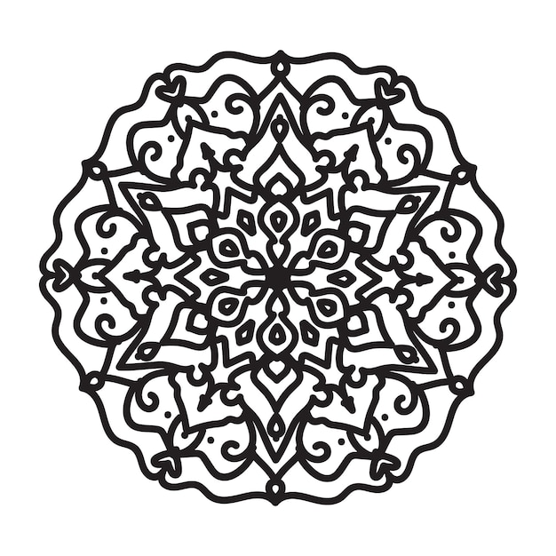 Fleur Mandala Vintage motif décoratif illustration vectorielle Coloriage livre intérieur KDP