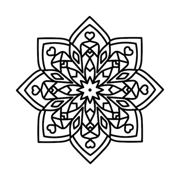 Fleur Mandala Vintage Motif Décoratif Illustration Vectorielle Coloriage Livre Intérieur Kdp