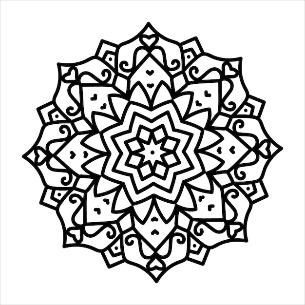 Vecteur fleur mandala vintage motif décoratif illustration vectorielle coloriage livre intérieur kdp