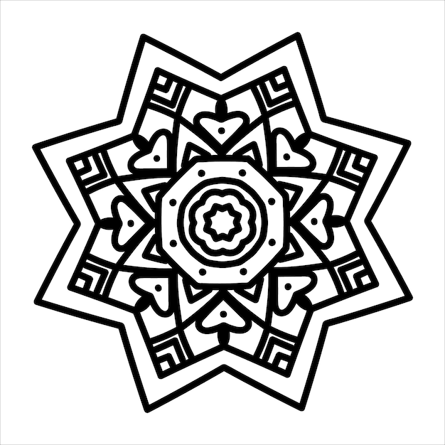 Vecteur fleur mandala vintage motif décoratif illustration vectorielle coloriage livre intérieur kdp
