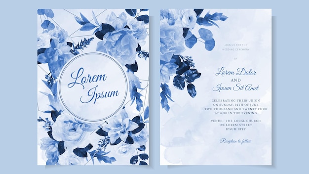 Fleur Mariage Carte D'invitation De Mariage Fleur Réservez La Date Rsvp Merci