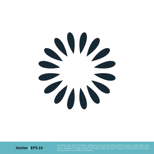 Fleur Ornementale Cercle Pétale Icône Vecteur Logo Modèle Illustration Conception Vecteur Eps 10