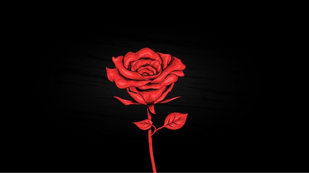 fleur rose rouge