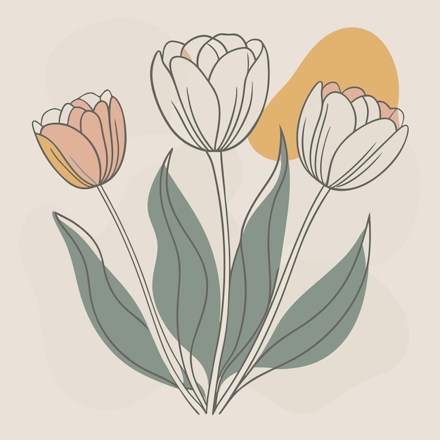 fleur de tulipe vecteur