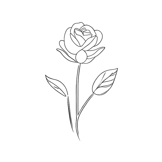 Vecteur fleur vecteur illustration dessin au trait
