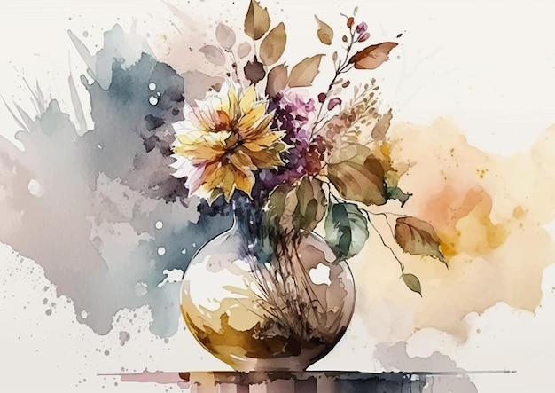 Vecteur fleurs aquarelles fantastiques en fleurs pour une touche magique