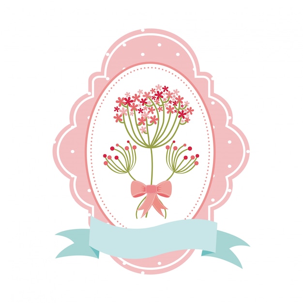 Fleurs Design Sur Illustration Vectorielle Fond Blanc