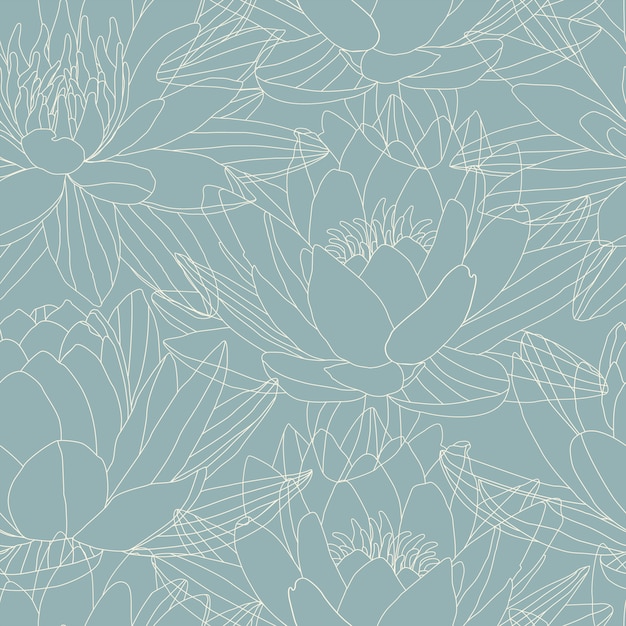 Fleurs De Lotus En Jacquard Sans Soudure