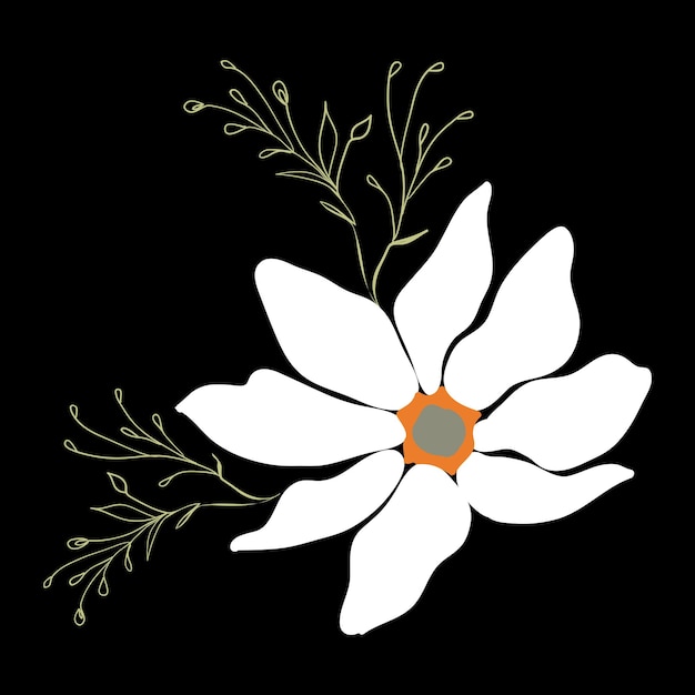 Fleurs De Magnolia. Belle Illustration De Printemps.