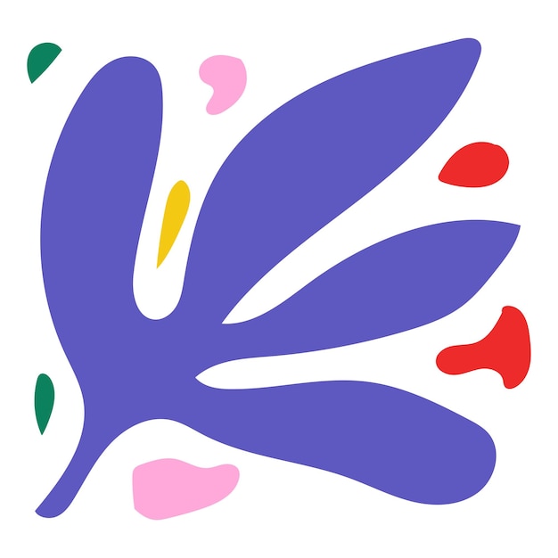 Vecteur des fleurs modernes en couleurs vives avec un motif de fleurs matisse