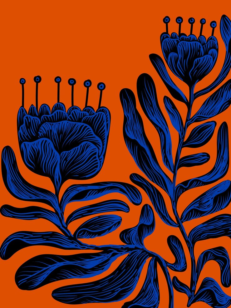 Vecteur des fleurs et des plantes dessinées à la main gravées sur une illustration vectorielle de style vintage.