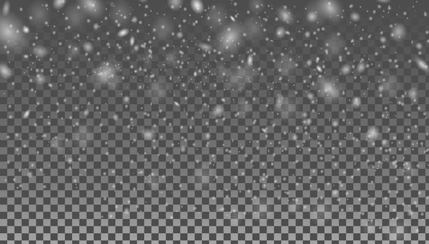 Flocon de neige avec fond transparent isolé