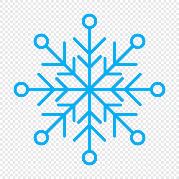 Flocon de neige Icône de flocon de neige Icône de flocon de neige simple dans la conception de style de ligne Symbole de flocon de neige de neige Illustration vectorielle