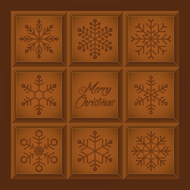 Flocon de Noël de barre de chocolat