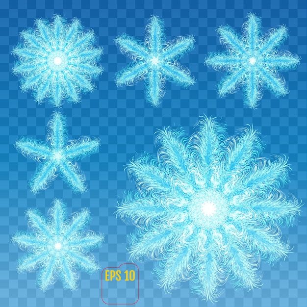 Flocons de neige moelleux des plumes les plus fines Excellent design moderne Illustration vectorielle