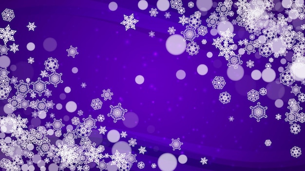 Flocons De Neige Ultra Violets De Noël Et Du Nouvel An