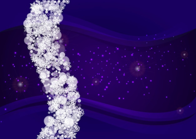 Vecteur des flocons de neige ultraviolets pour noël et le nouvel an