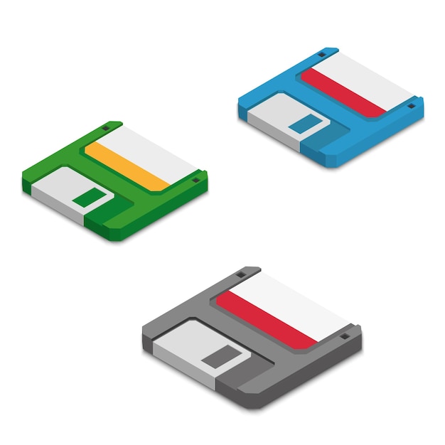 Vecteur floppy disk vieux supports pour décorer
