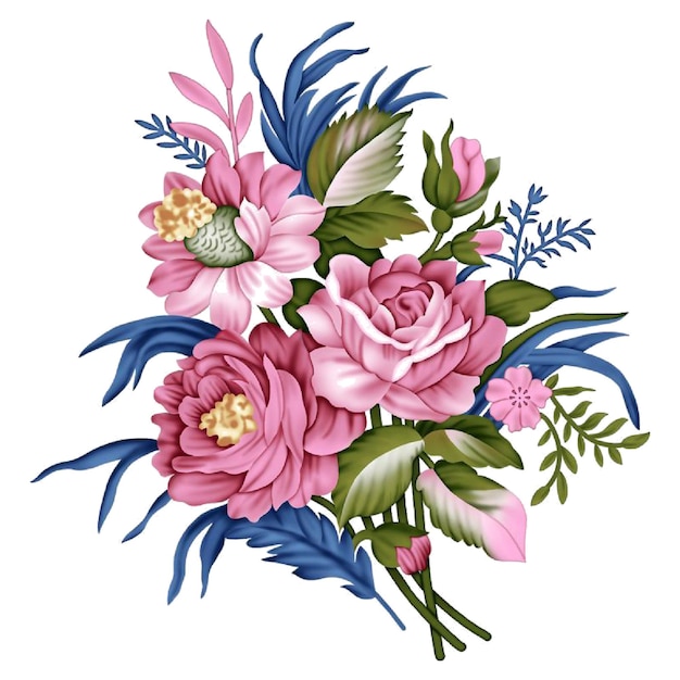 Vecteur floral carte