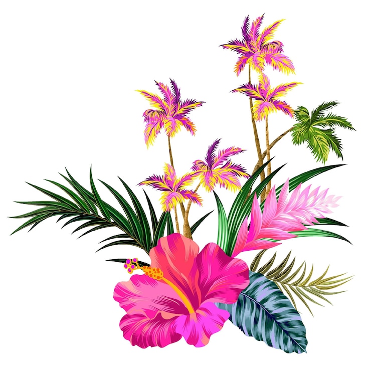 Vecteur floral carte