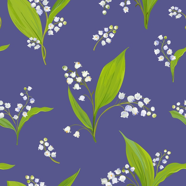 Floral Pattern sans couture avec aquarelle muguet