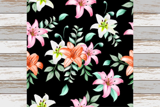 Vecteur floral pattern sans couture avec de belles fleurs