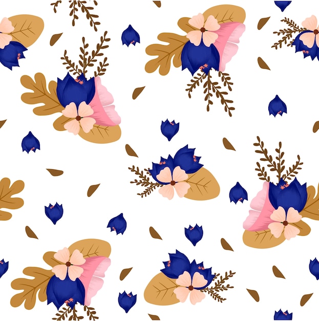 Floral Seamless Pattern Avec Des Fleurs D'automne