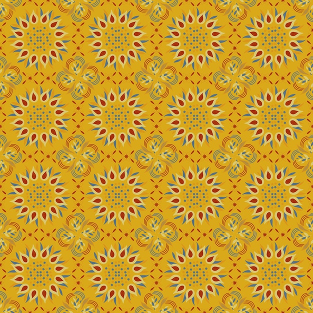 Floral Seamless Pattern Fond Jardin Nature Art Damassé