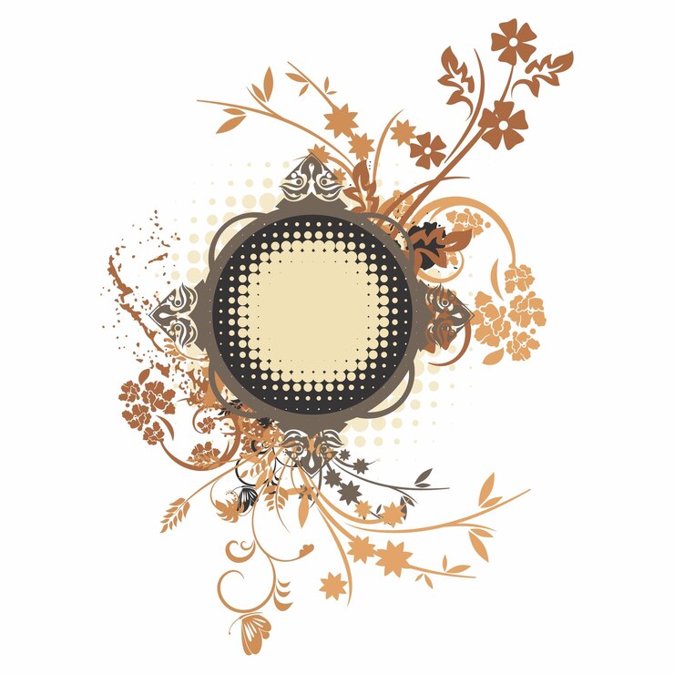 Vecteur floralélémentdécoratiffrontièreavecmotif sans couture