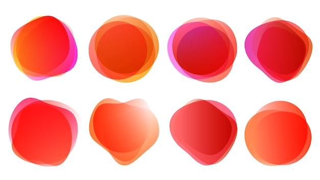 Flou abstrait formes dégradé de couleur rouge couleurs irisées effet transition douce aquarelle fond blanc