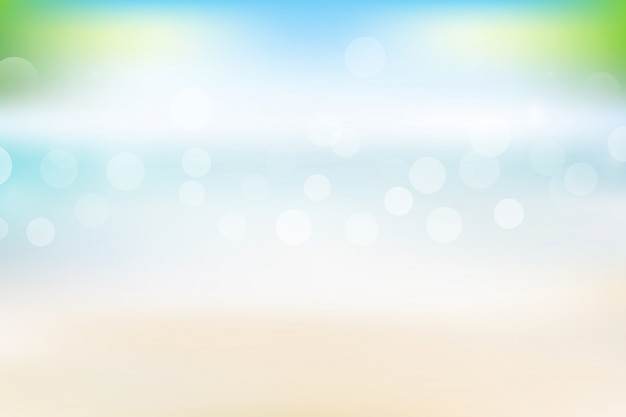 Flou fond abstrait de plage et de sable avec la lumière du soleil bokeh pour l'été.