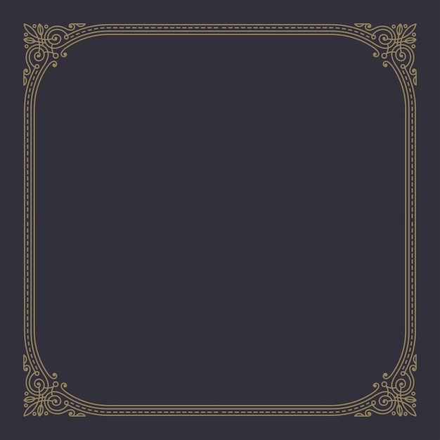 Flourishes calligraphique cadre ornemental élégant illustration vectorielle vintage