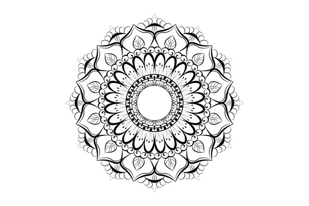 Flower Mandala Coloring Book Luxe créatif de l'illustration de mandala