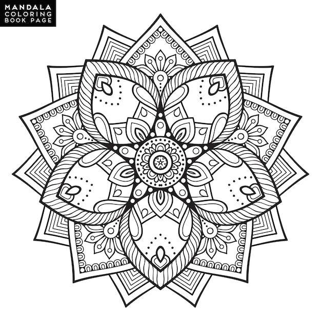 Flower Mandala. éléments Décoratifs Vintage. Modèle Oriental, Illustration Vectorielle. Motifs Islam, Arabe, Indien, Marocain, Espagne, Turc, Pakistan, Chinois, Mystique, Ottoman. Page De Coloriage