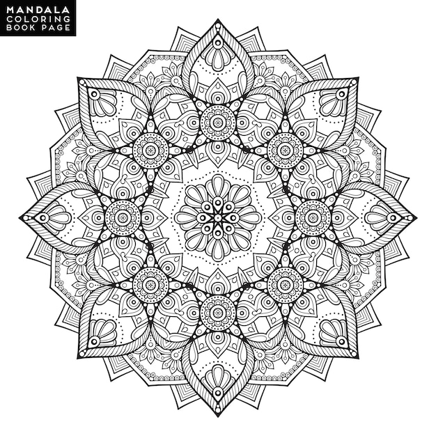 Flower Mandala. éléments Décoratifs Vintage. Modèle Oriental, Illustration Vectorielle. Motifs Islam, Arabe, Indien, Marocain, Espagne, Turc, Pakistan, Chinois, Mystique, Ottoman. Page De Coloriage