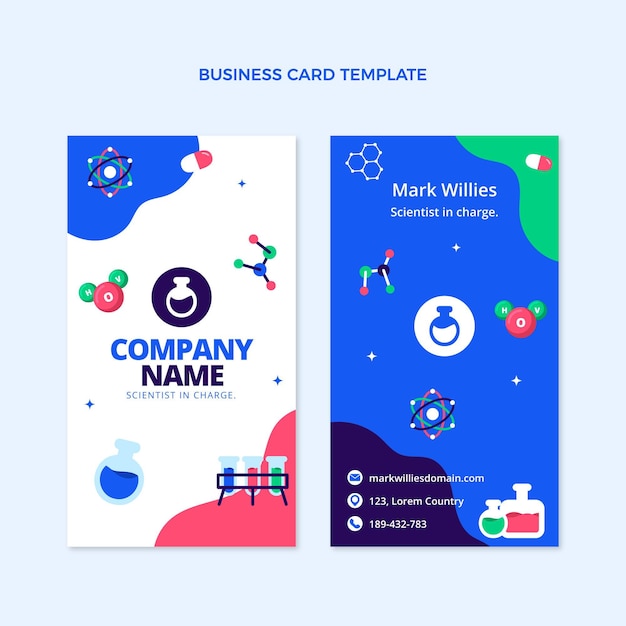 Flt design science carte de visite verticale