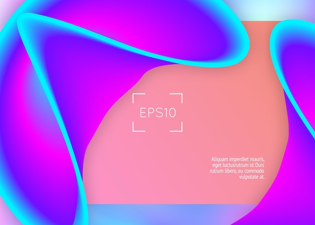 Fluide liquide avec éléments et formes dynamiques Landing page