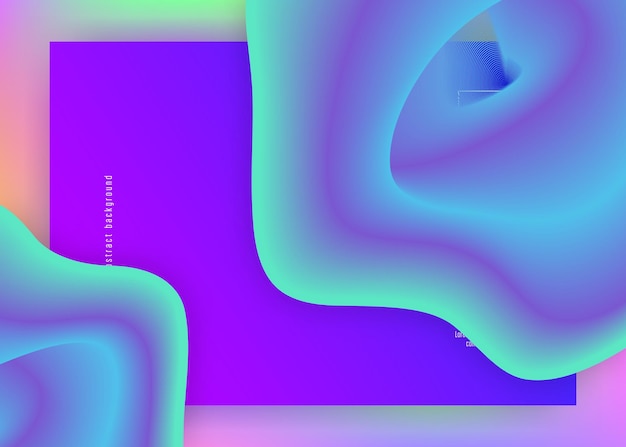 Fluide liquide avec éléments et formes dynamiques Landing page