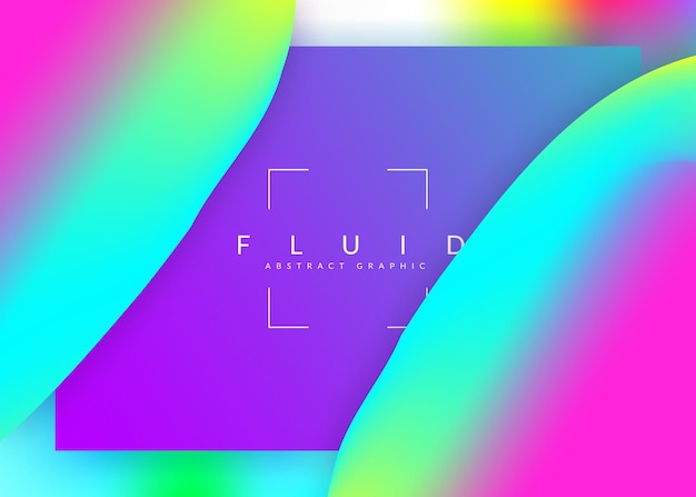 Fluide liquide avec éléments et formes dynamiques Landing page