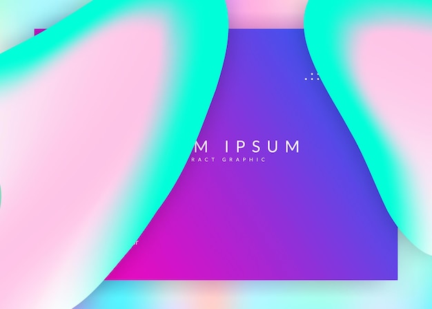 Fluide liquide avec éléments et formes dynamiques Landing page