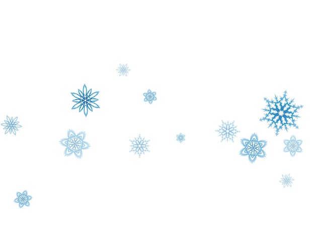 Flux de blizzard de flocons de neige bleus de Noël à la lumière