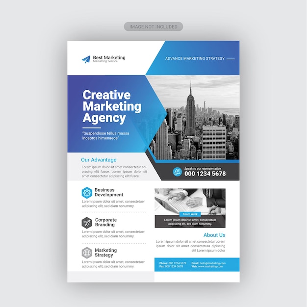 Flyer d'affaires d'entreprise ou modèle de bannière web eps