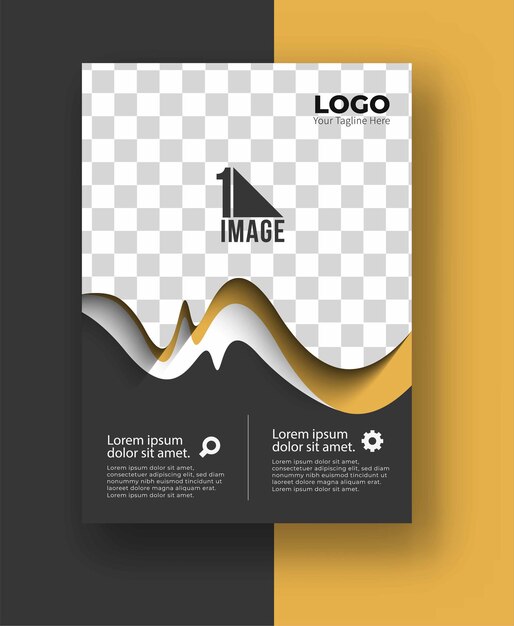 Flyer D'affaires Avec Espace D'image Et Logo.